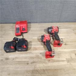 HOUSTON LOCATION - AS-IS MILWAUKEE 2 TOOL COMBO KIT W/ (2) BATTERY & CHARGER