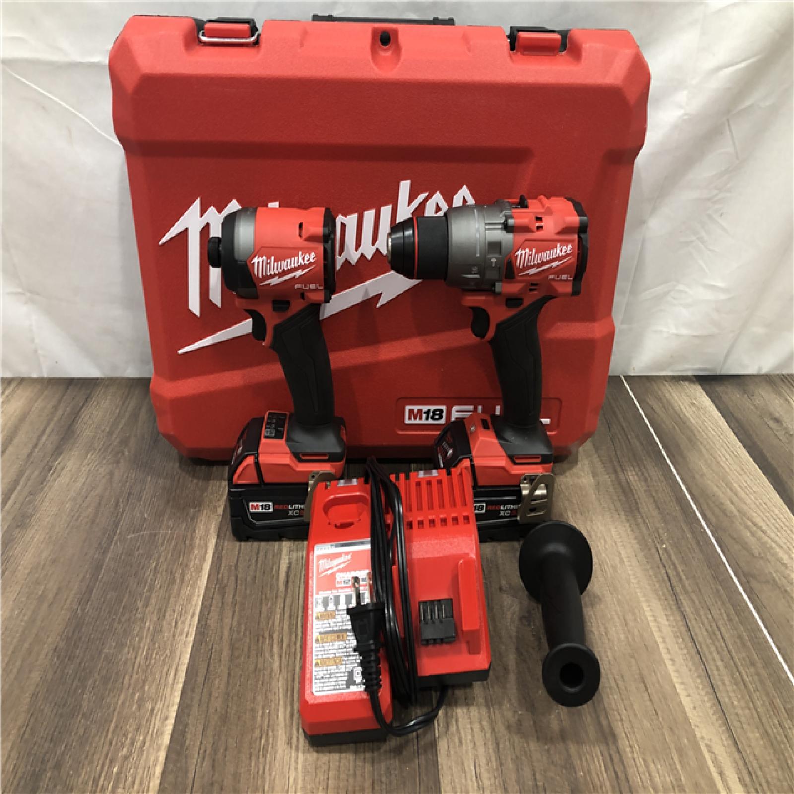 AS-IS Milwaukee FUEL 18V Lithium-Ion Brushless Cordless Hammer Drill and Impact Driver Combo Kit