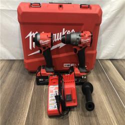 AS-IS Milwaukee FUEL 18V Lithium-Ion Brushless Cordless Hammer Drill and Impact Driver Combo Kit