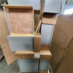 Phoenix AS-IS Hampton Bay Shaker Assembled Kitchen Cabinet in Dove Gray Pallet (7-Cabinets)