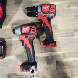HOUSTON LOCATION - AS-IS Milwaukee M18 18V Cordless Brushed 2 Tool Drill/Driver and Impact Driver Kit