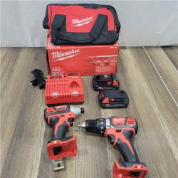 GOOD  Milwaukee 18V Cordless Brushed 2 Tool Drill/Driver and Impact Driver Kit