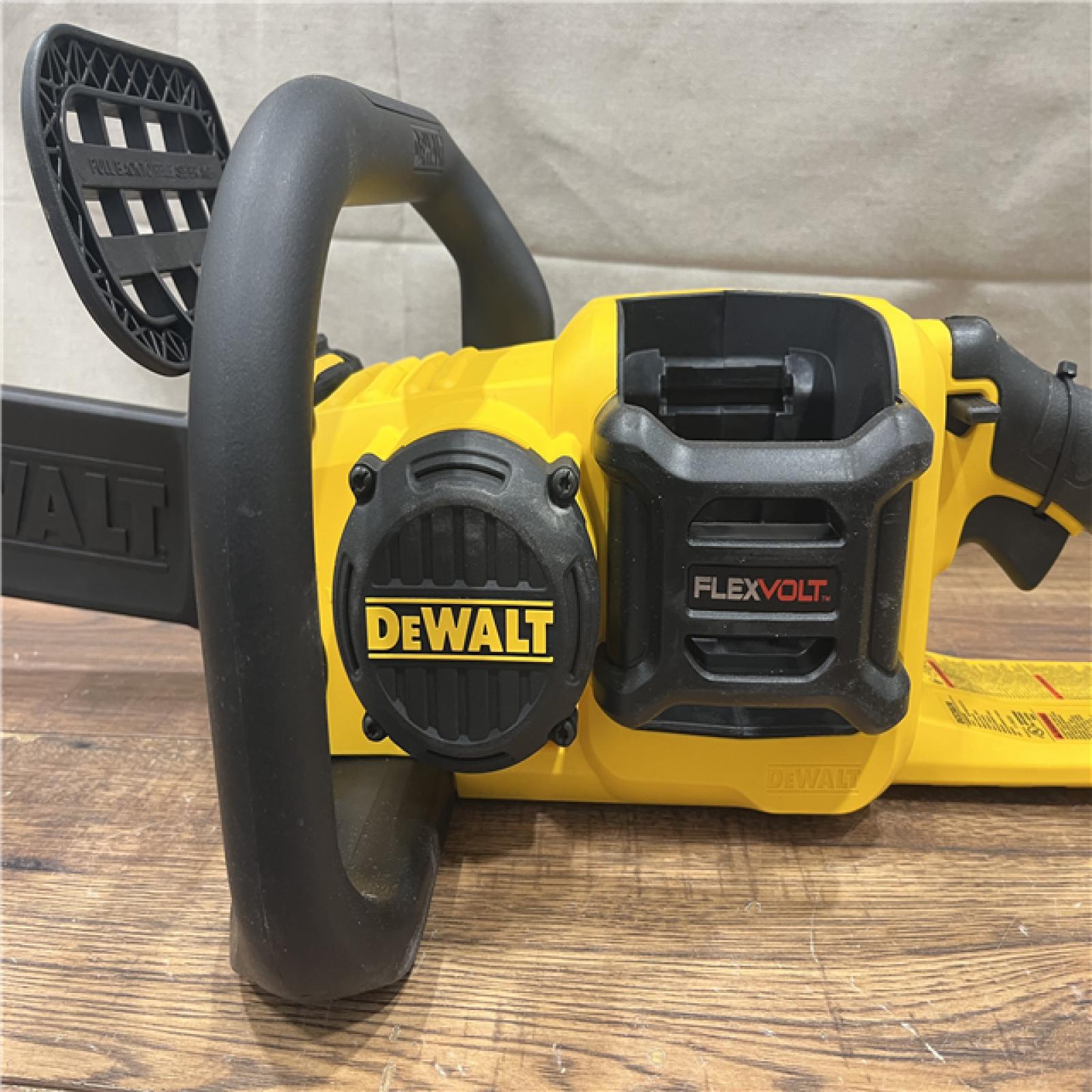 AS-IS DEWALT  FLEXVOLT 60V MAX 16in. Brushless Cordless Battery Powered Chainsaw Kit with (1) FLEXVOLT 2 Ah Battery & Charger