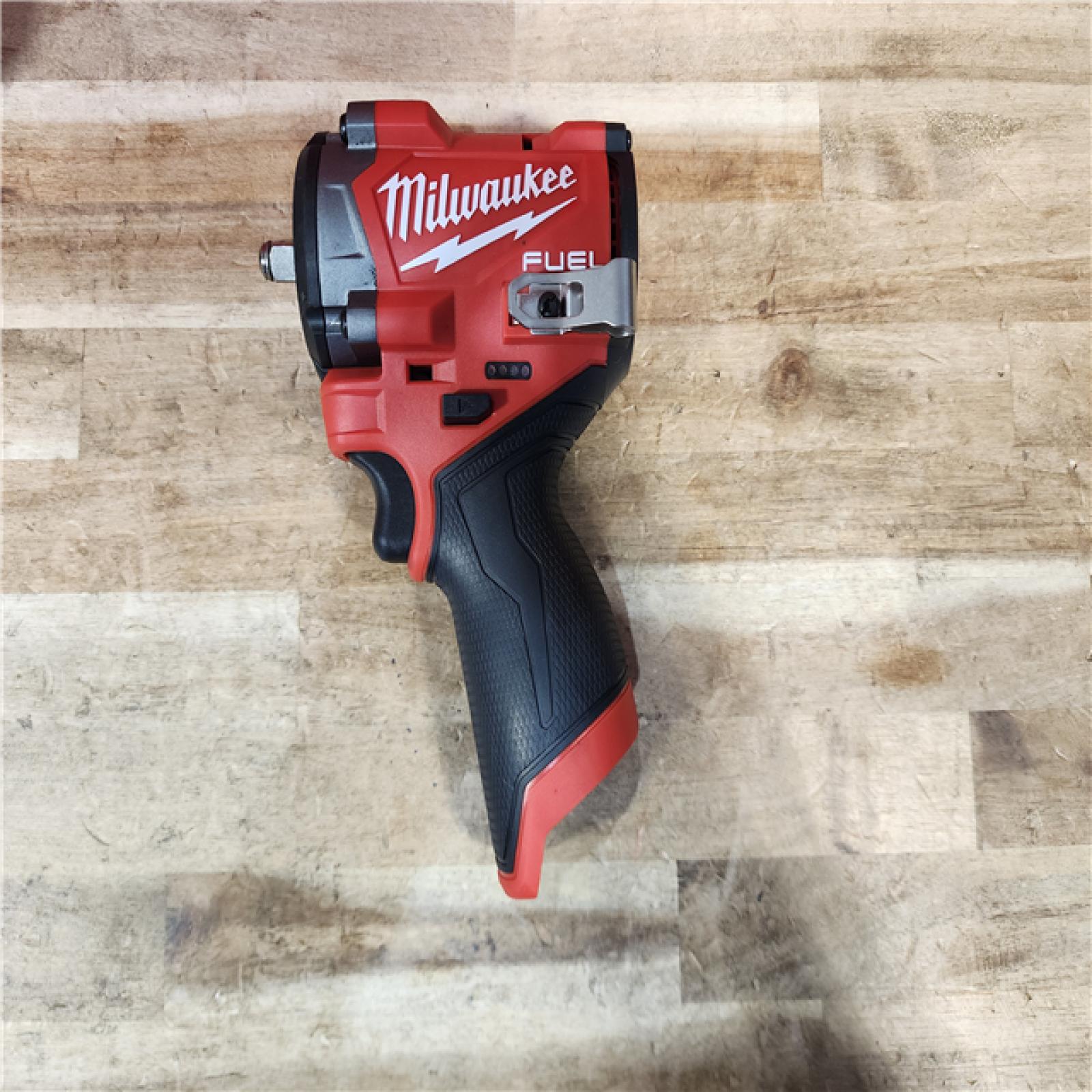 HOUSTON LOCATION - AS-IS Milwaukee FUEL 12V Li-Ion Brushless Cordless Stubby 3/8 in. Impact Wrench Kit