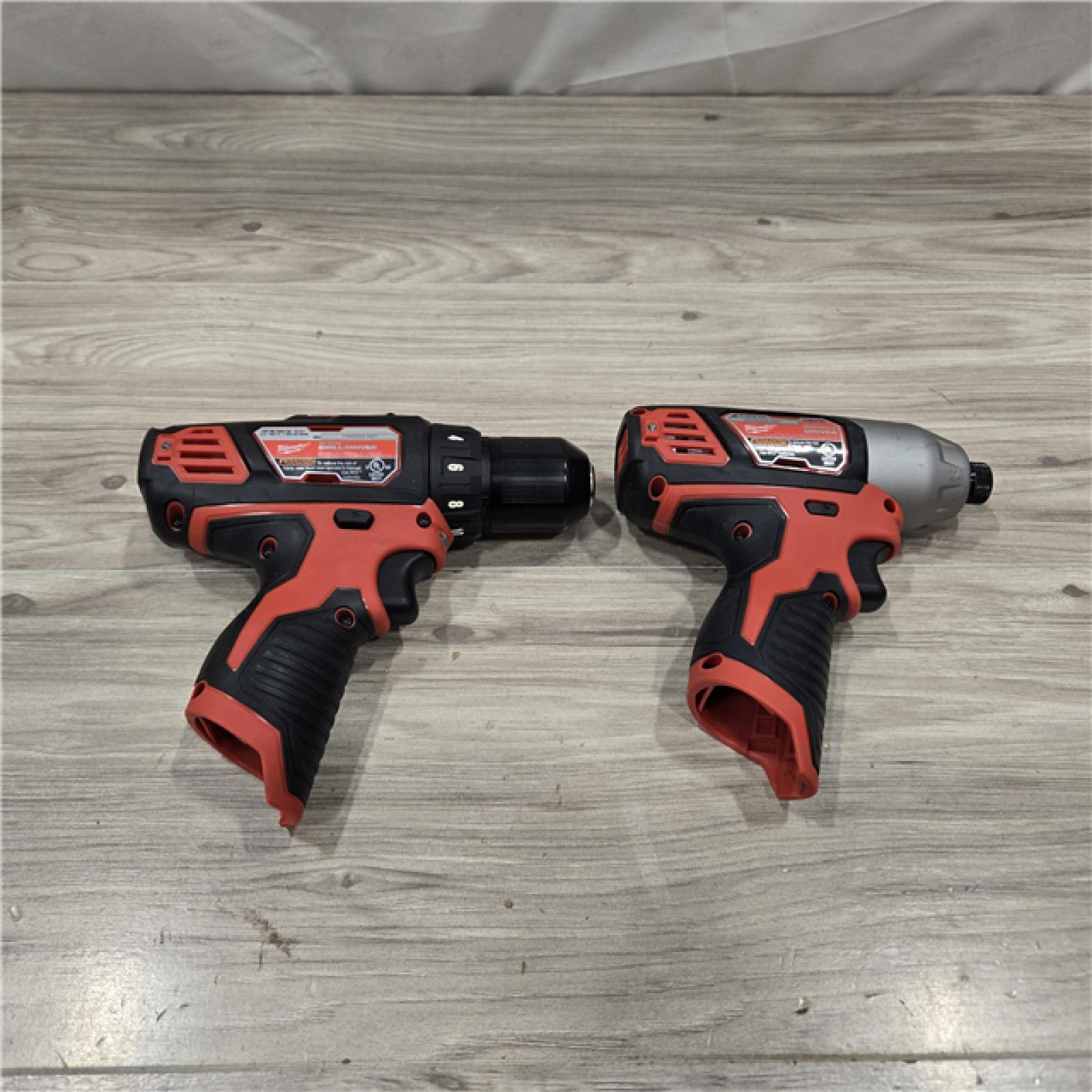 AS-IS Milwaukee 2494-22 M12 Cordless 3/8 Drill / Driver and 1/4 Hex Impact Driver Kit
