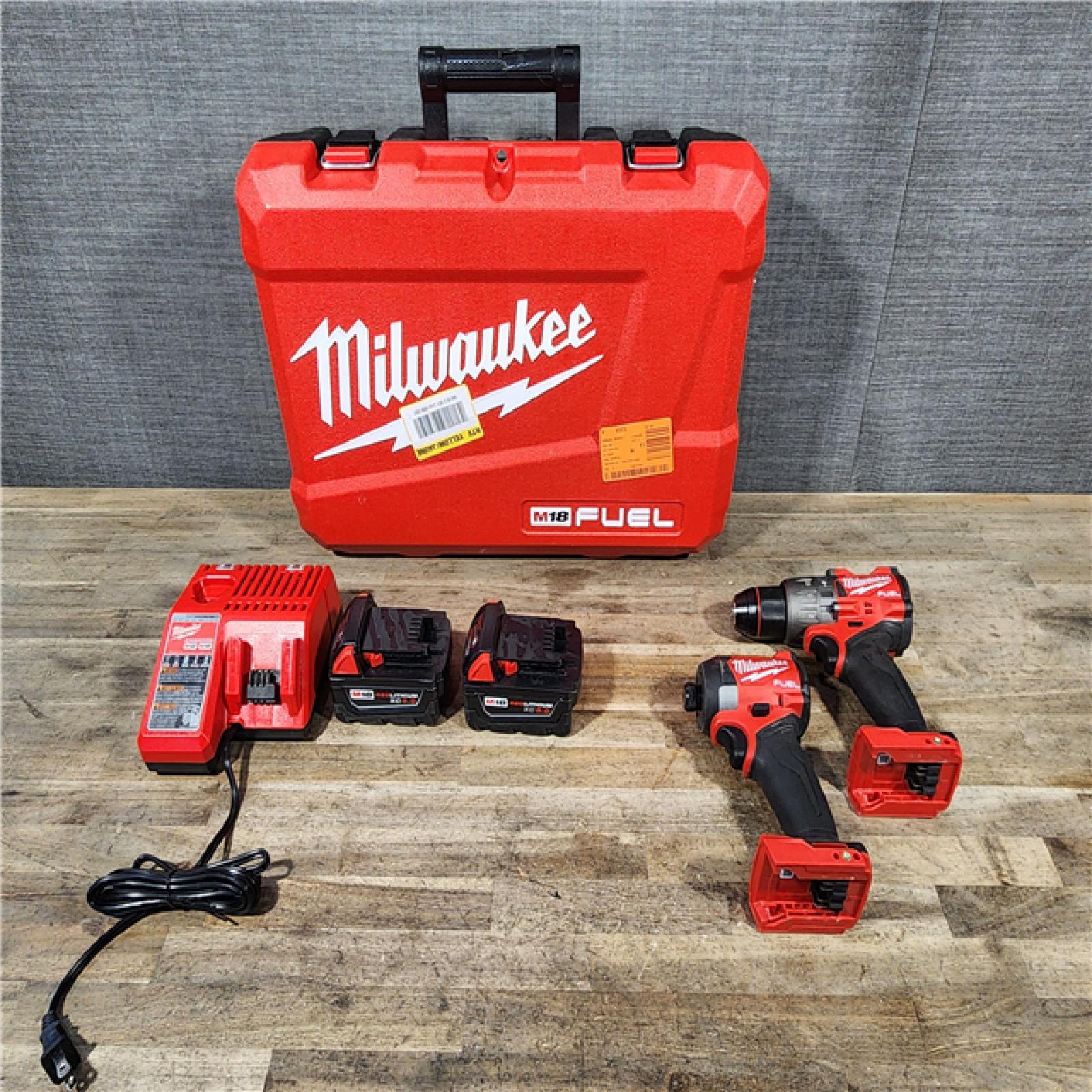 HOUSTON LOCATION - AS-IS MILWAUKEE FUEL 18V Lithium-Ion Brushless Cordless Hammer Drill and Impact Driver Combo Kit