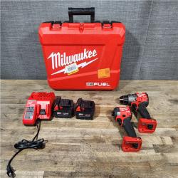 HOUSTON LOCATION - AS-IS MILWAUKEE FUEL 18V Lithium-Ion Brushless Cordless Hammer Drill and Impact Driver Combo Kit