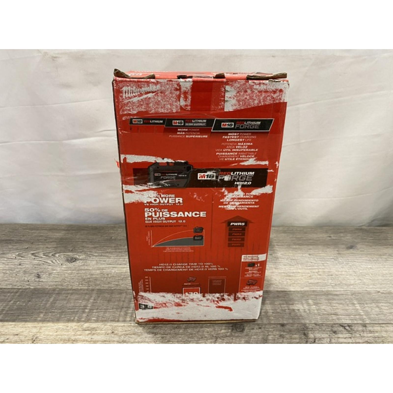 NEW - Milwaukee 18-Volt Lithium-Ion REDLITHIUM FORGE Starter Kit with 12. 0Ah Battery and Charger