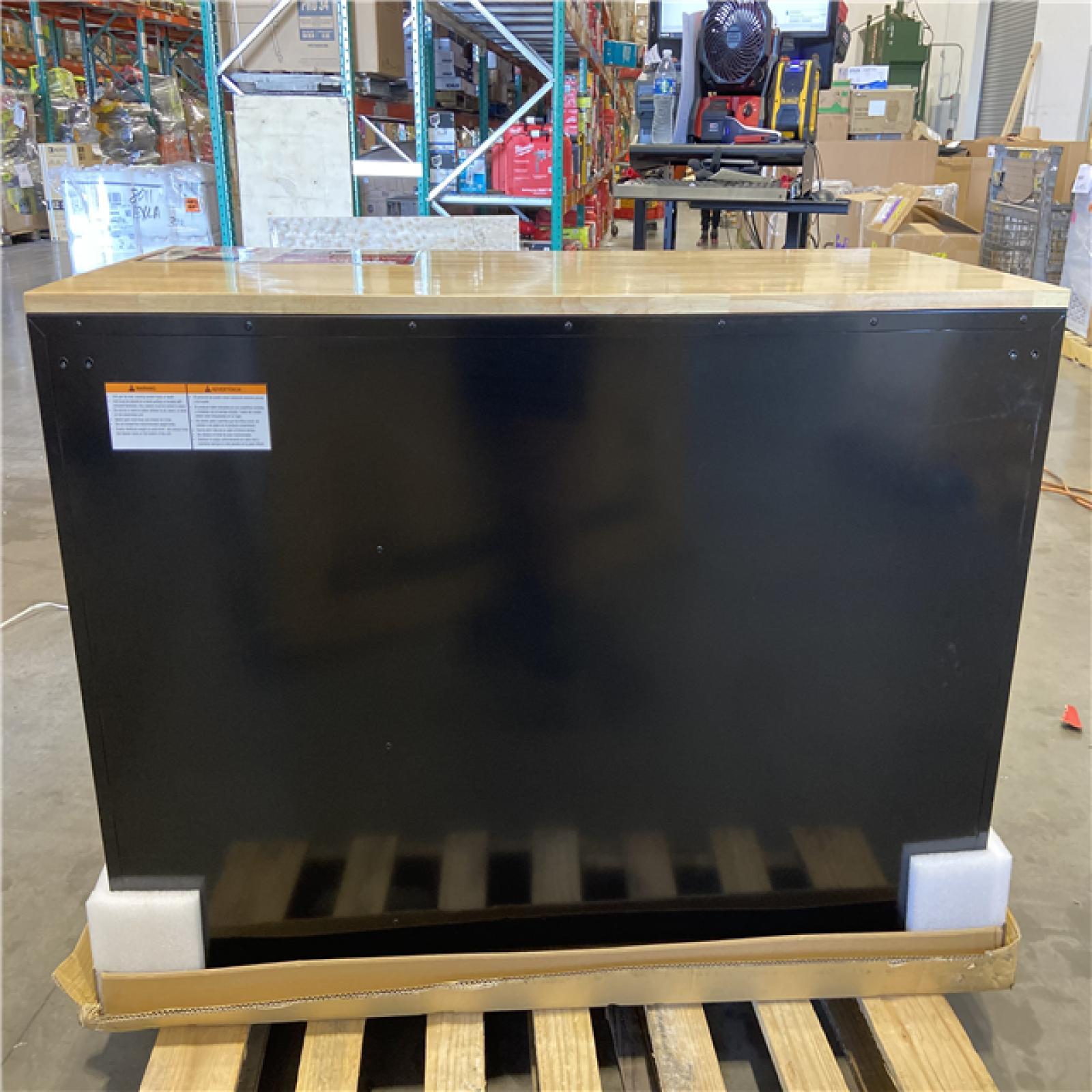DALLAS LOCATION - Husky Modular Tool Storage 52 in. W x 20 in. D Standard Duty Black Mobile Workbench Cabinet