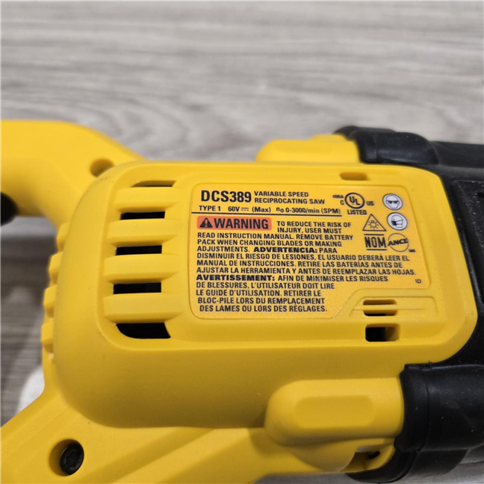 AS-IS DeWalt FLEXVOLT 60V MAX Cordless Reciprocating Saw (Tool-Only)