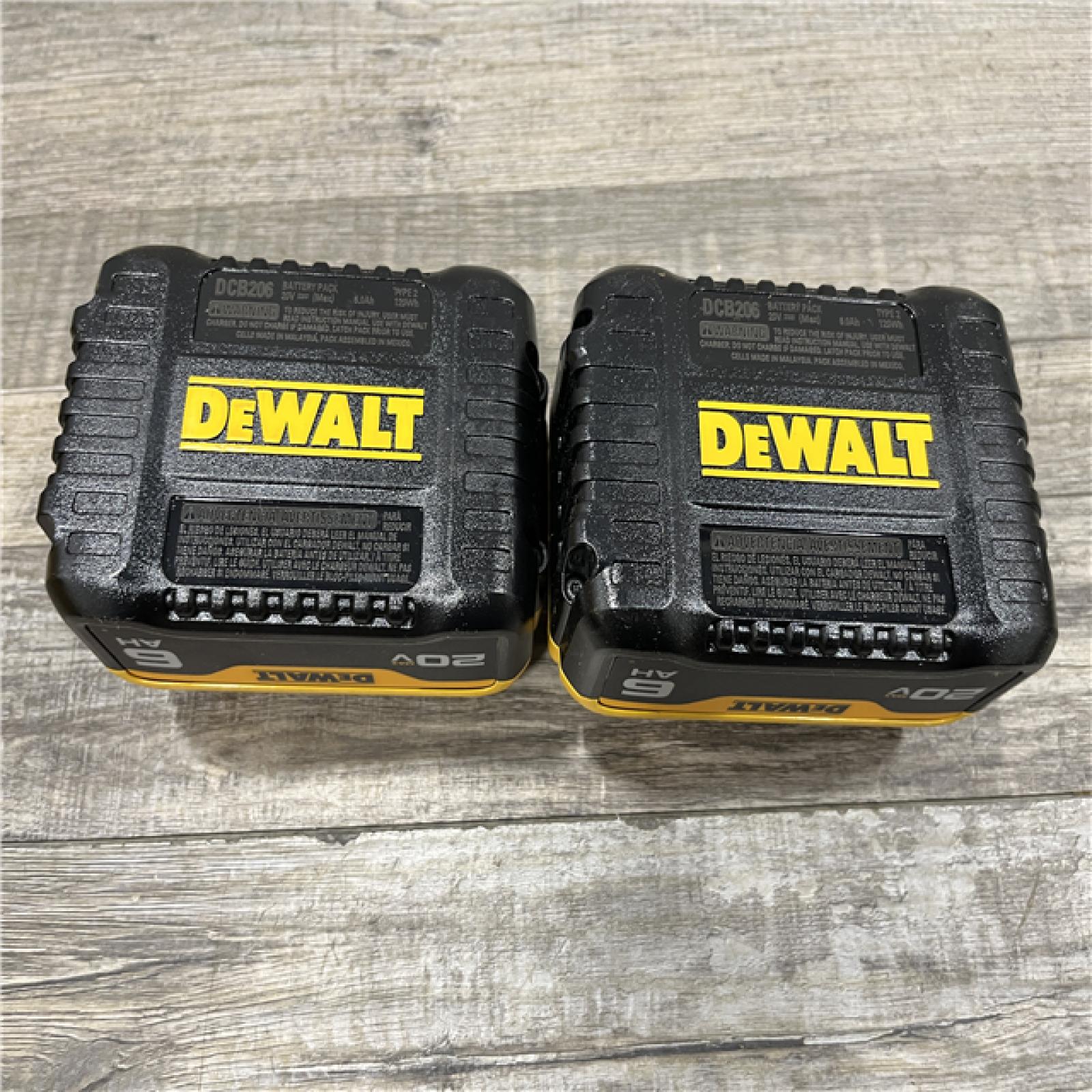 AS-IS DEWALT 20V MAX Lithium-Ion 6.0Ah Battery (2-Pack)