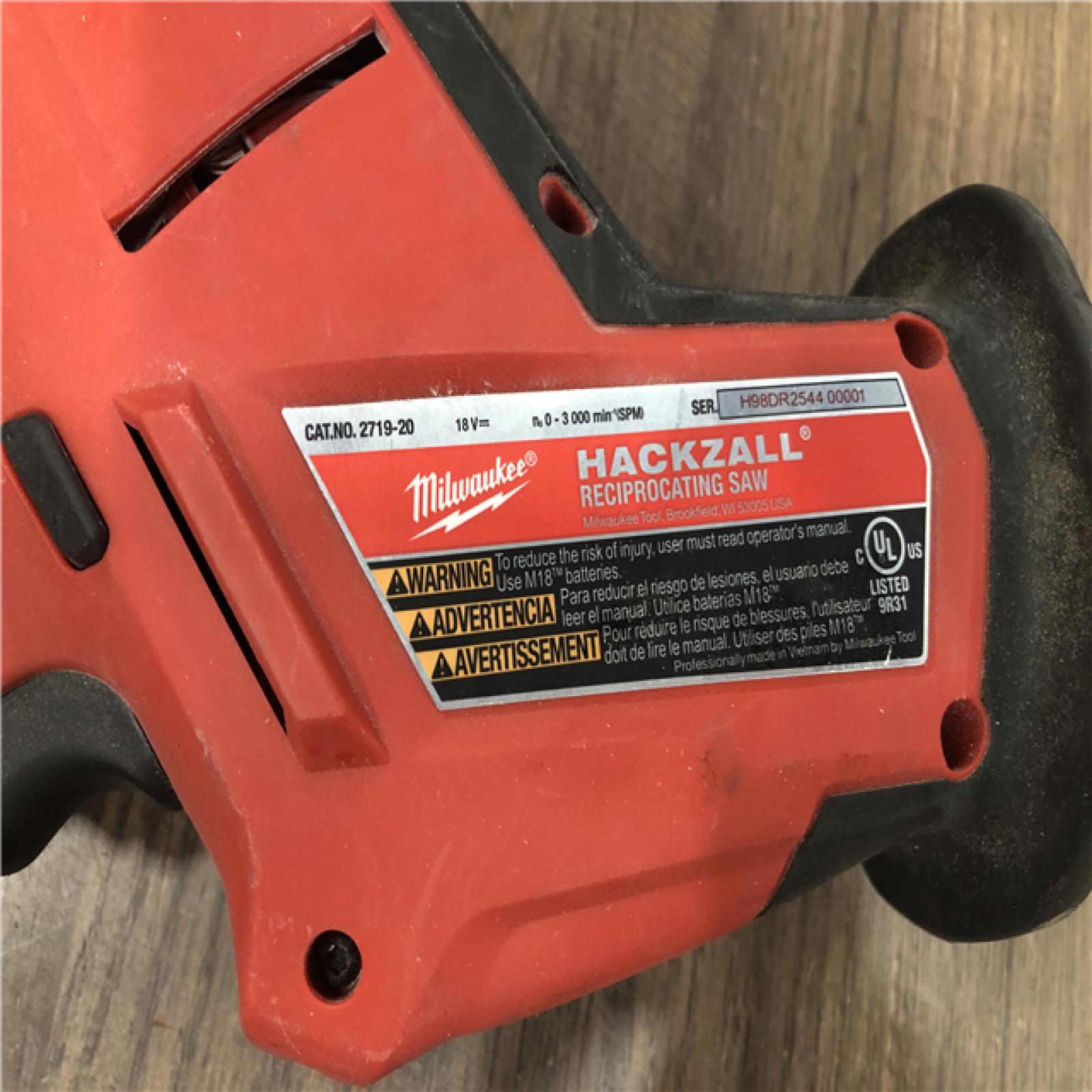 AS-IS Milwaukee FUEL 18V Lithium-Ion Brushless Cordless HACKZALL Reciprocating Saw (Tool-Only)