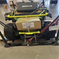 DALLAS LOCATION- RYOBI R1 80V HP Brushless Lithium Battery Cordless Electric 30 in. Riding Lawn Mower with 14 Ah Battery and Charger