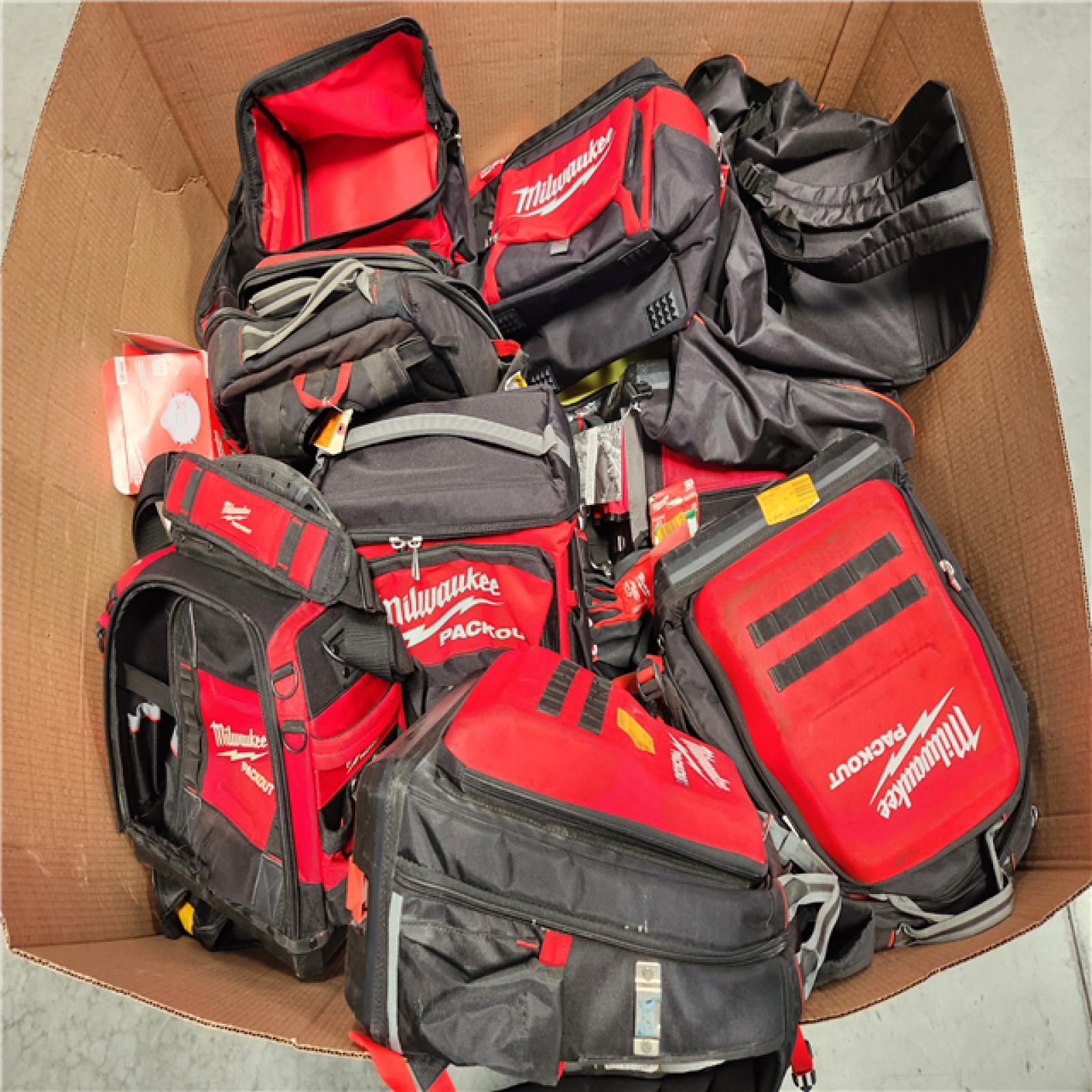 CALIFORNIA AS-IS MILWAUKEE EMPTY TOOL BAG PALLET