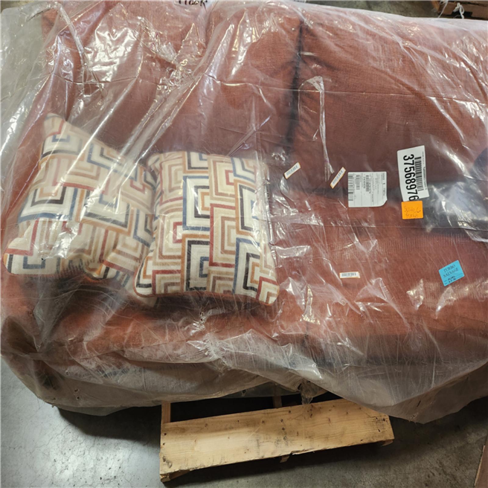 Phoenix Signature DESIGN BY ASHLEY Aviemore 85 in. Orange Solid Polyester Queen Size Sofa Bed