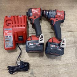AS-IS Milwaukee FUEL 18V Lithium-Ion Brushless Cordless Hammer Drill and Impact Driver Combo Kit
