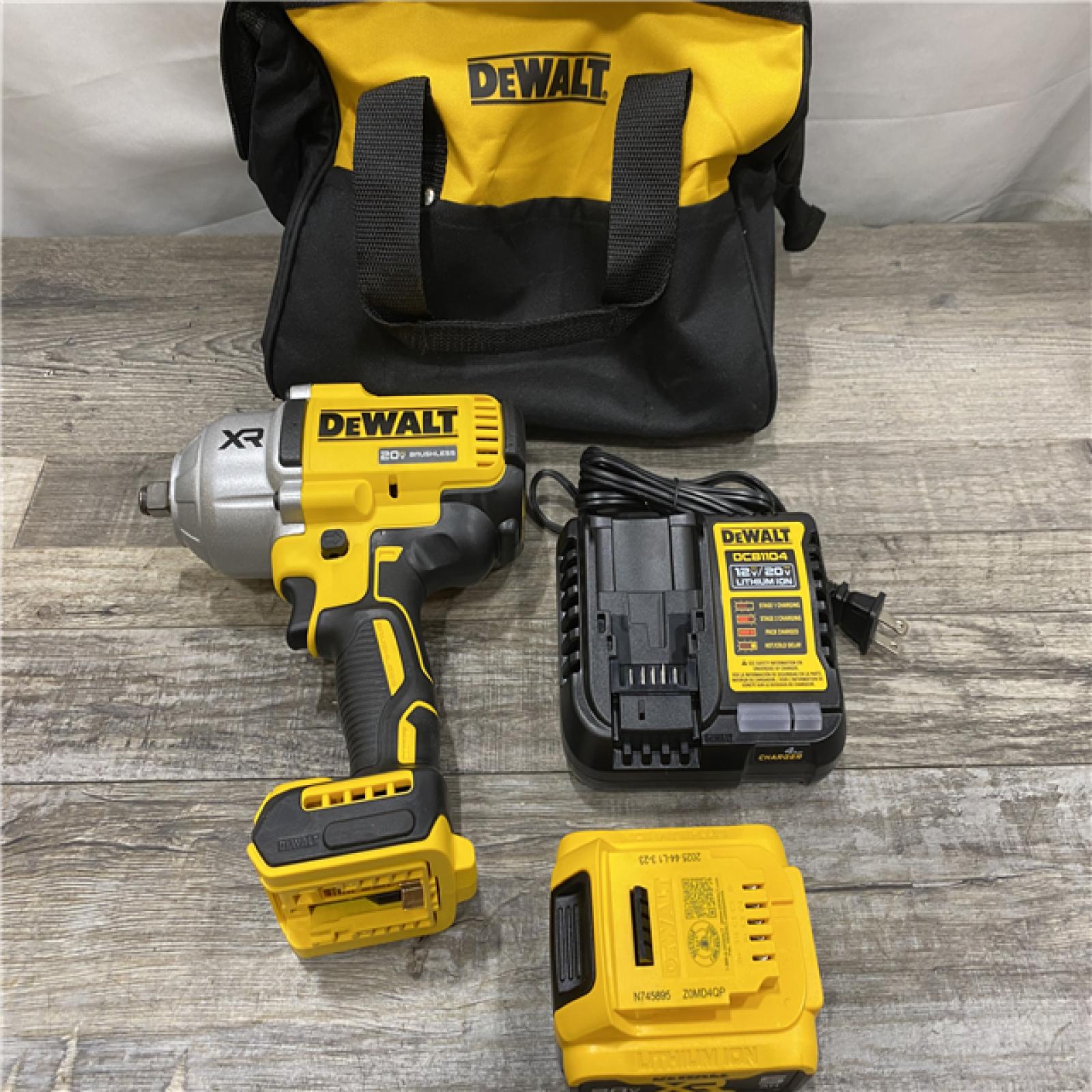 AS-IS DEWALT 20V MAX Lithium-Ion Cordless 1/2 in. Impact Wrench Kit
