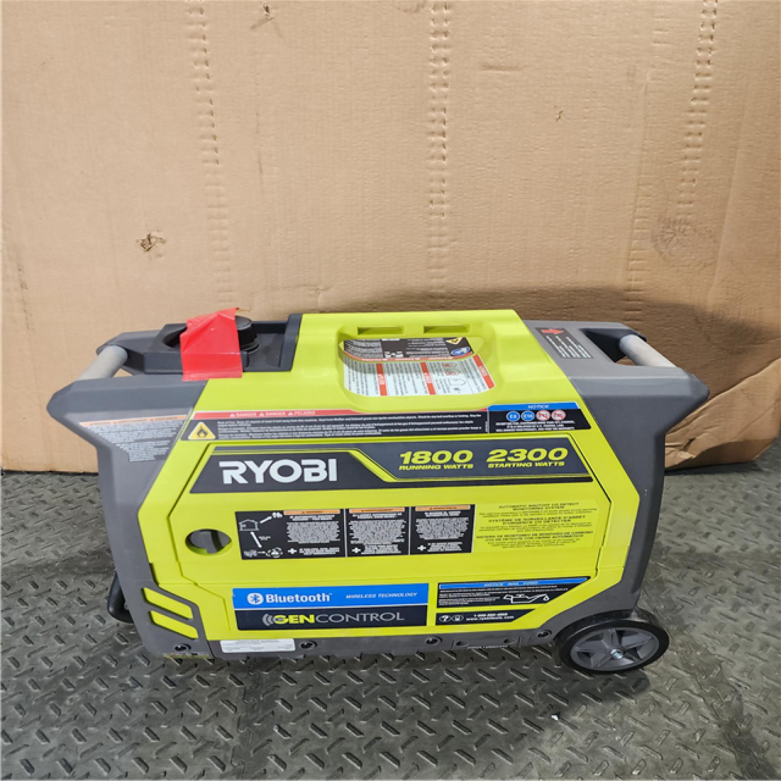HOUSTON LOCATION - AS-IS RYOBI 2,300-Watt Recoil Start Bluetooth Super Quiet Gasoline Powered Digital Inverter Generator with CO Shutdown Sensor