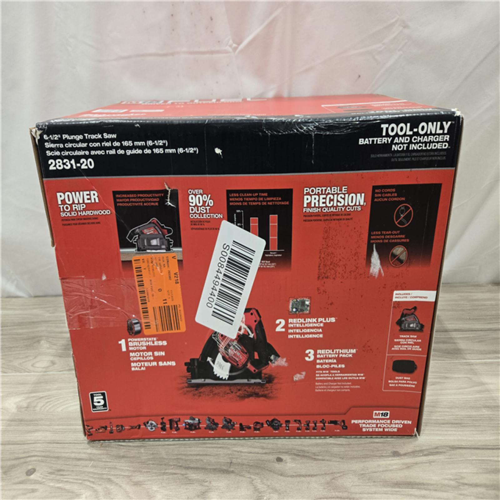 NEW! - Milwaukee M18 FUEL 18V  Cordless 6-1/2 in. Plunge Cut Track Saw (Tool-Only)