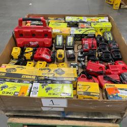 DALLAS LOCATION - AS-IS BATTERY AND CHARGERS PALLET