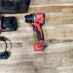 HOUSTON LOCATION - AS - IS Milwaukee 18V Lithium-Ion Brushless Cordless 1/2 in. Compact Drill/Driver with kit