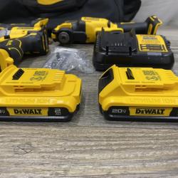 AS-IS DEWALT ATOMIC 20-Volt Lithium-Ion Cordless Brushless (4-Tool) Combo Kit
