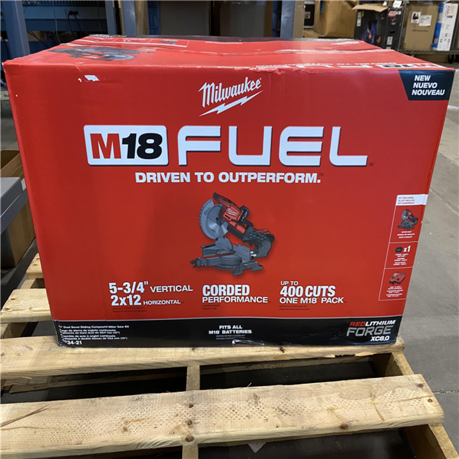 NEW - Milwaukee FUEL 18V 10 in. Lithium-Ion Brushless Cordless Dual Bevel Sliding Compound Miter Saw Kit