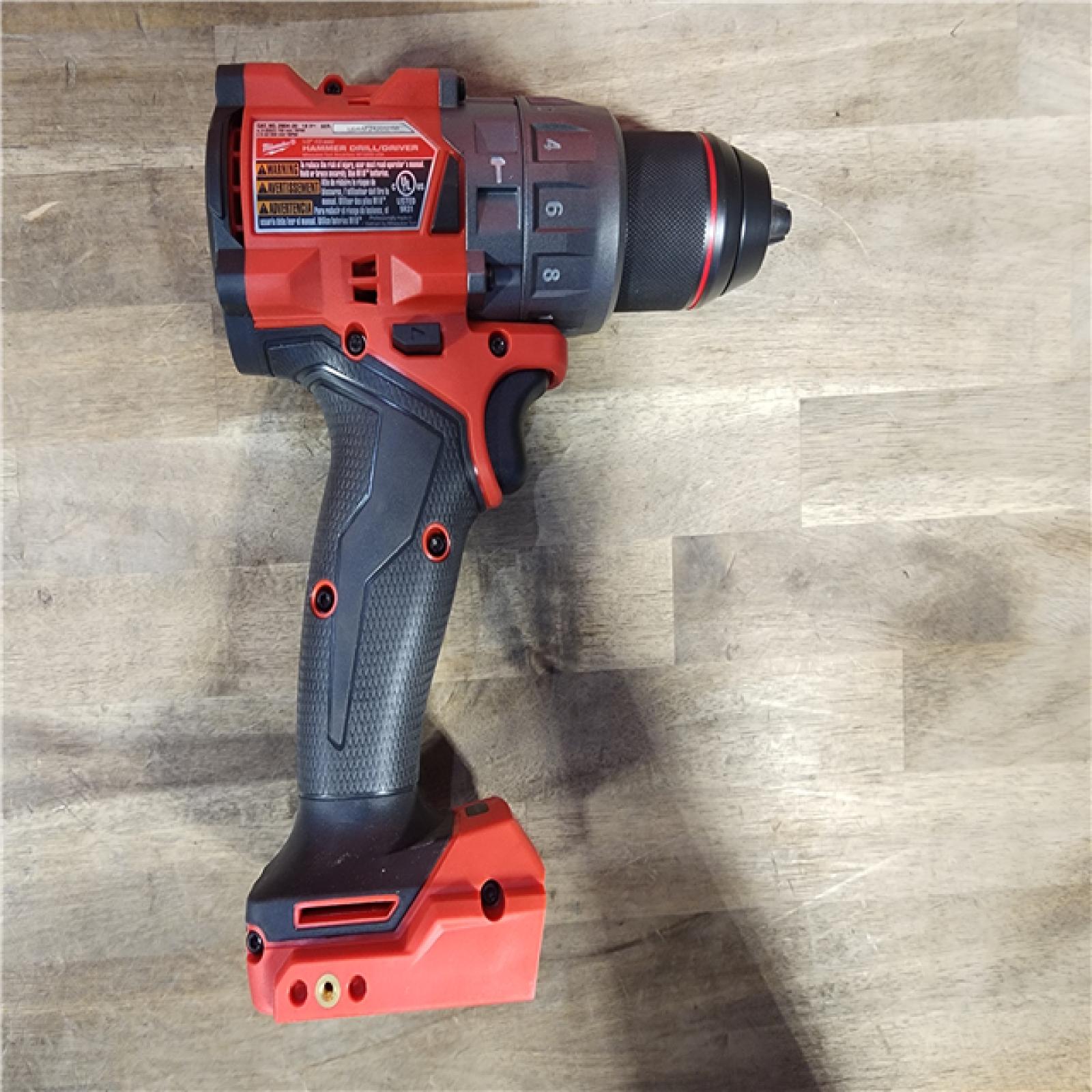 HOUSTON LOCATION - AS-IS Milwaukee 2904-22 Hammer Drill Driver Kit with Batteries  Charger & Tool Case  Red