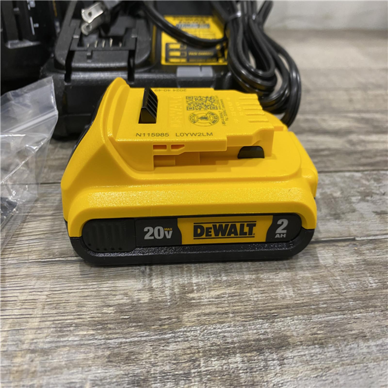 AS-IS DEWALT 20V MAX Lithium-Ion 15-Degree Electric Cordless Roofing Nailer Kit