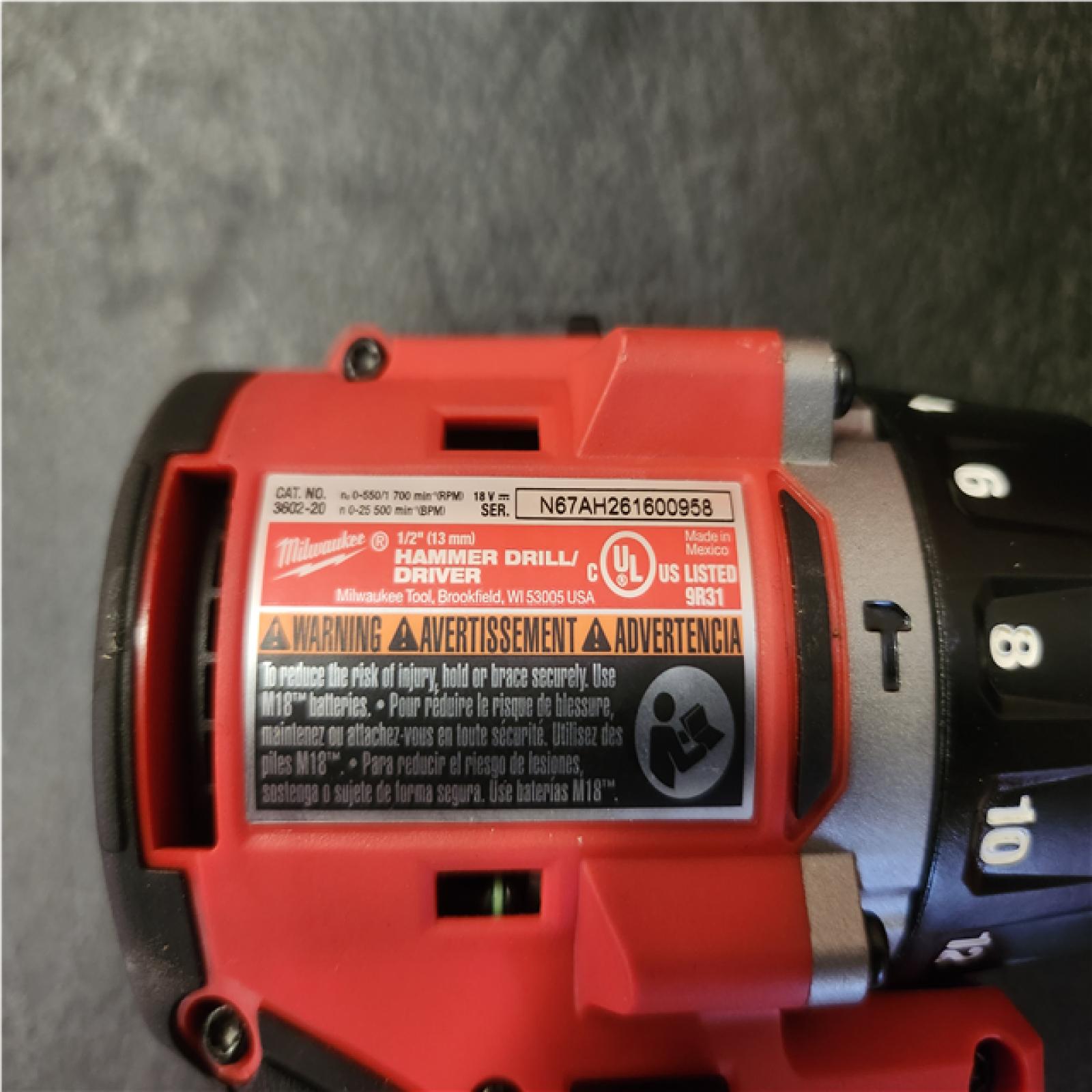 Phoenix NEW Milwaukee M18 18V Lithium-Ion Brushless Cordless 1/2 in. Compact Drill/Driver with One 2.0 Ah Battery, Charger and Tool Bag