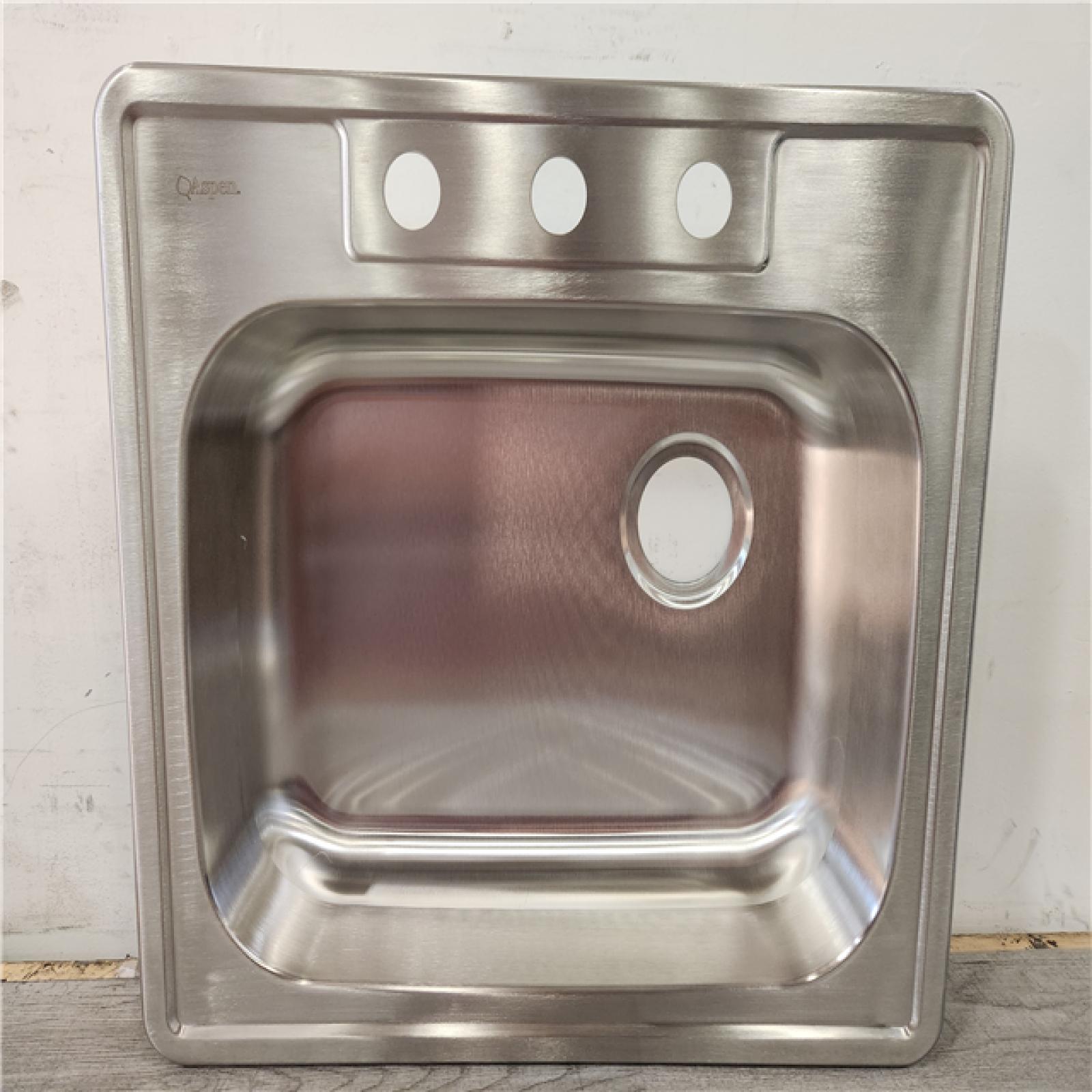 Phoenix Location NEW Aspen Stainless Steel Top mount 25 22G Single Bowl Sink Pallet (16 Sinks) (SEALED)