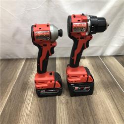 AS-IS Milwaukee 18-Volt Lithium-Ion Brushless Cordless Compact Hammer Drill/Impact Combo Kit
