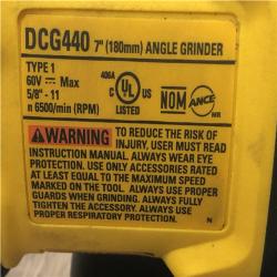 AS-IS DEWALT FLEXVOLT 60V Cordless 7 in. Angle Grinder (Tool-Only)