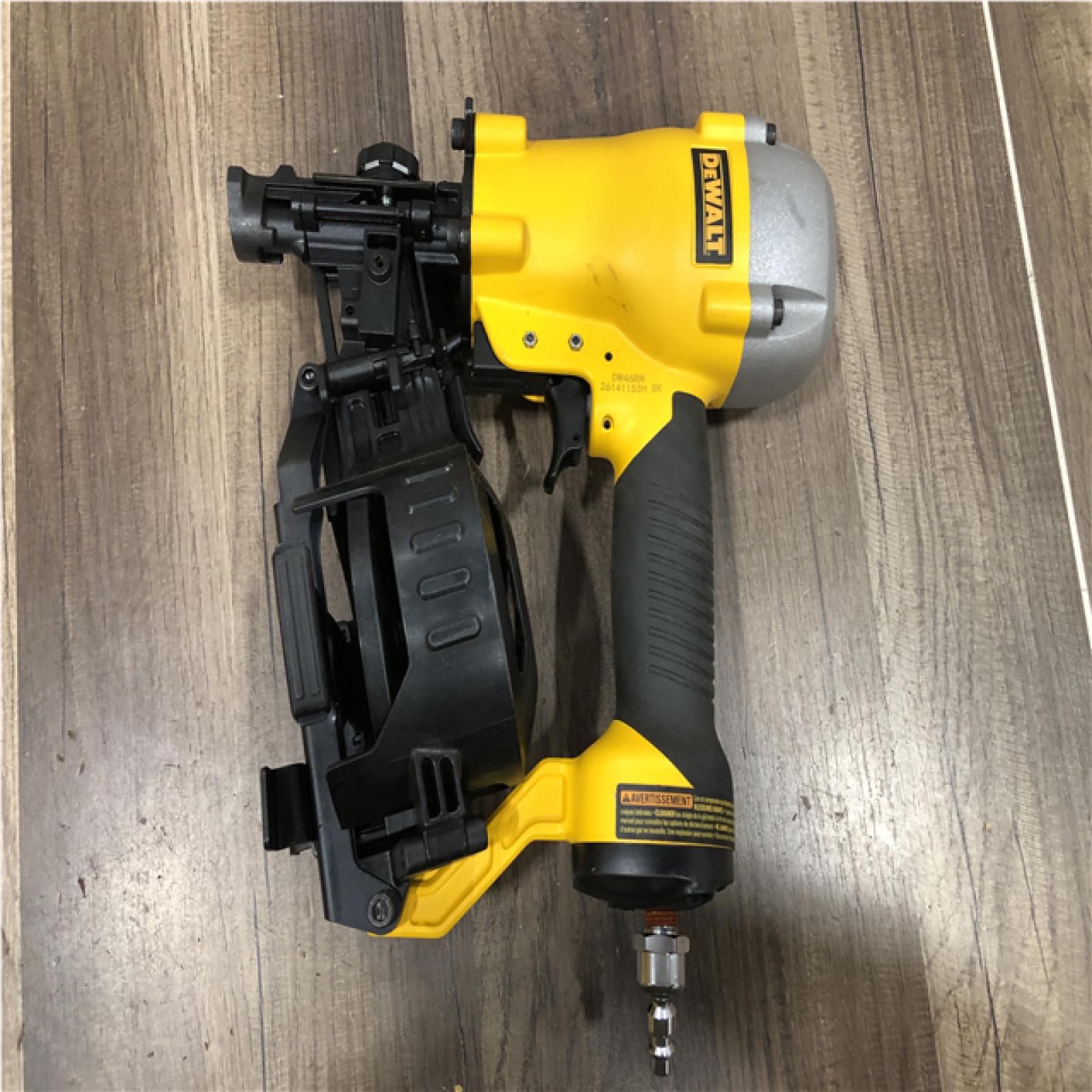 AS-IS DEWALT 1-3/4 in. 15 Degree Pneumatic Coil Roofing Nailer