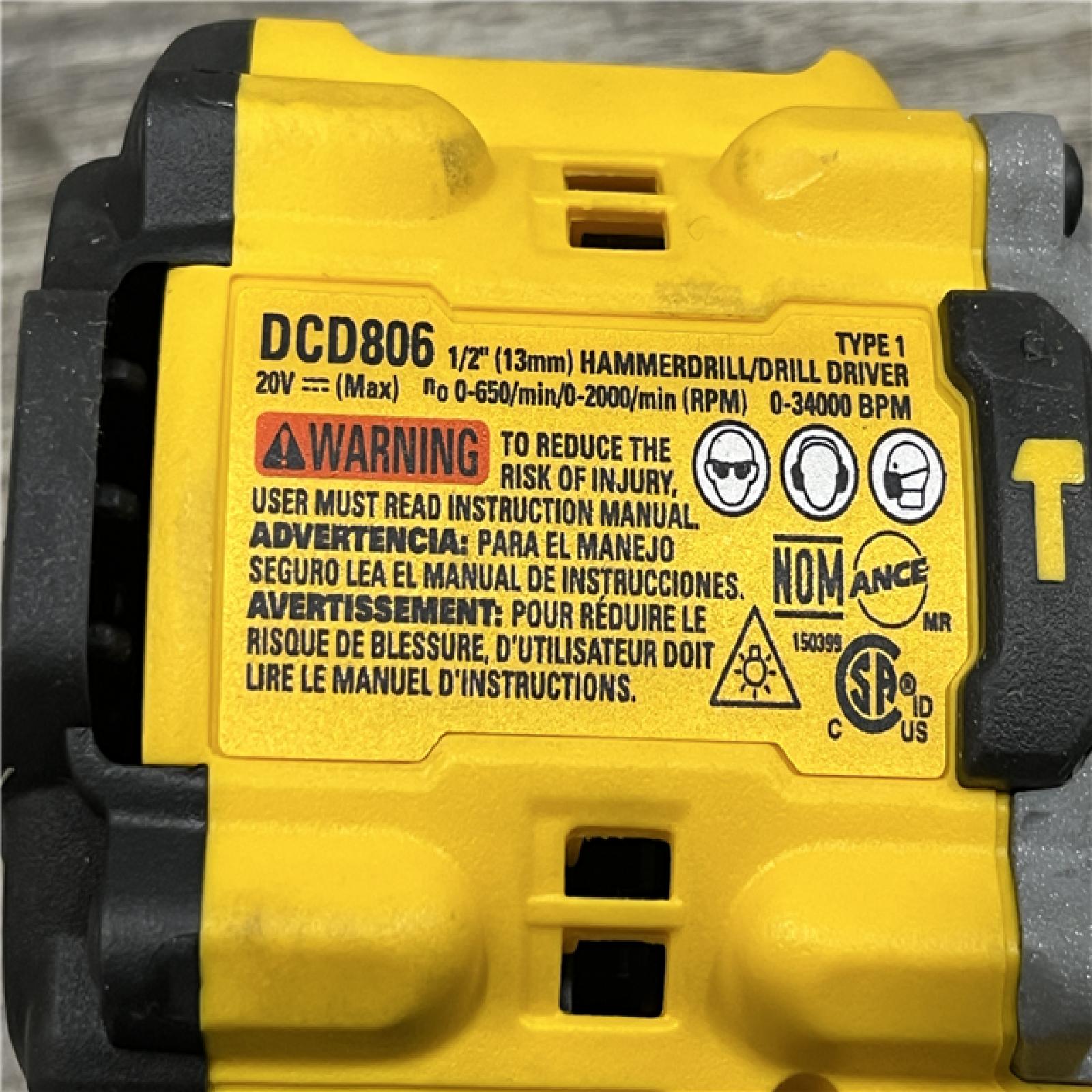 AS-IS DEWALT 20V XR Brushless Cordless 1/2 in. Hammer Drill (Tool-Only)
