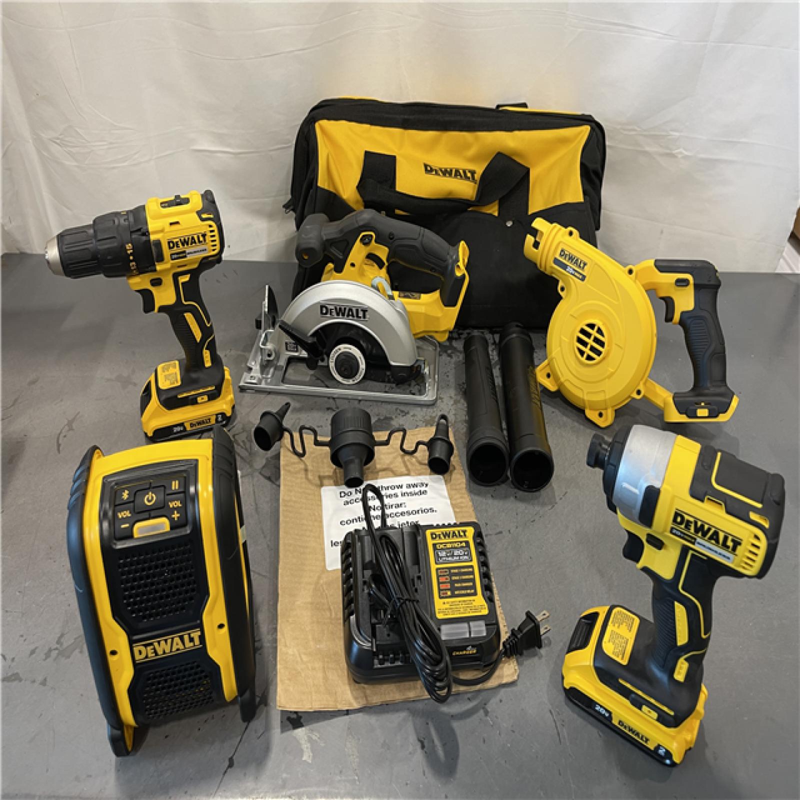 AS-IS - DEWALT 20-Volt Max Lithium-Ion 5-Tool Cordless Combo Kit