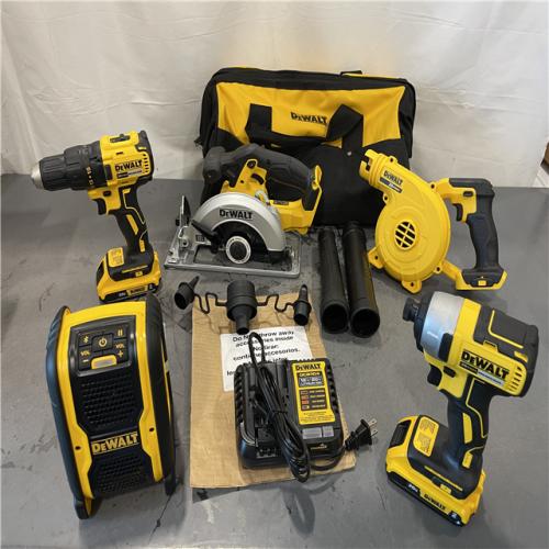 AS-IS - DEWALT 20-Volt Max Lithium-Ion 5-Tool Cordless Combo Kit