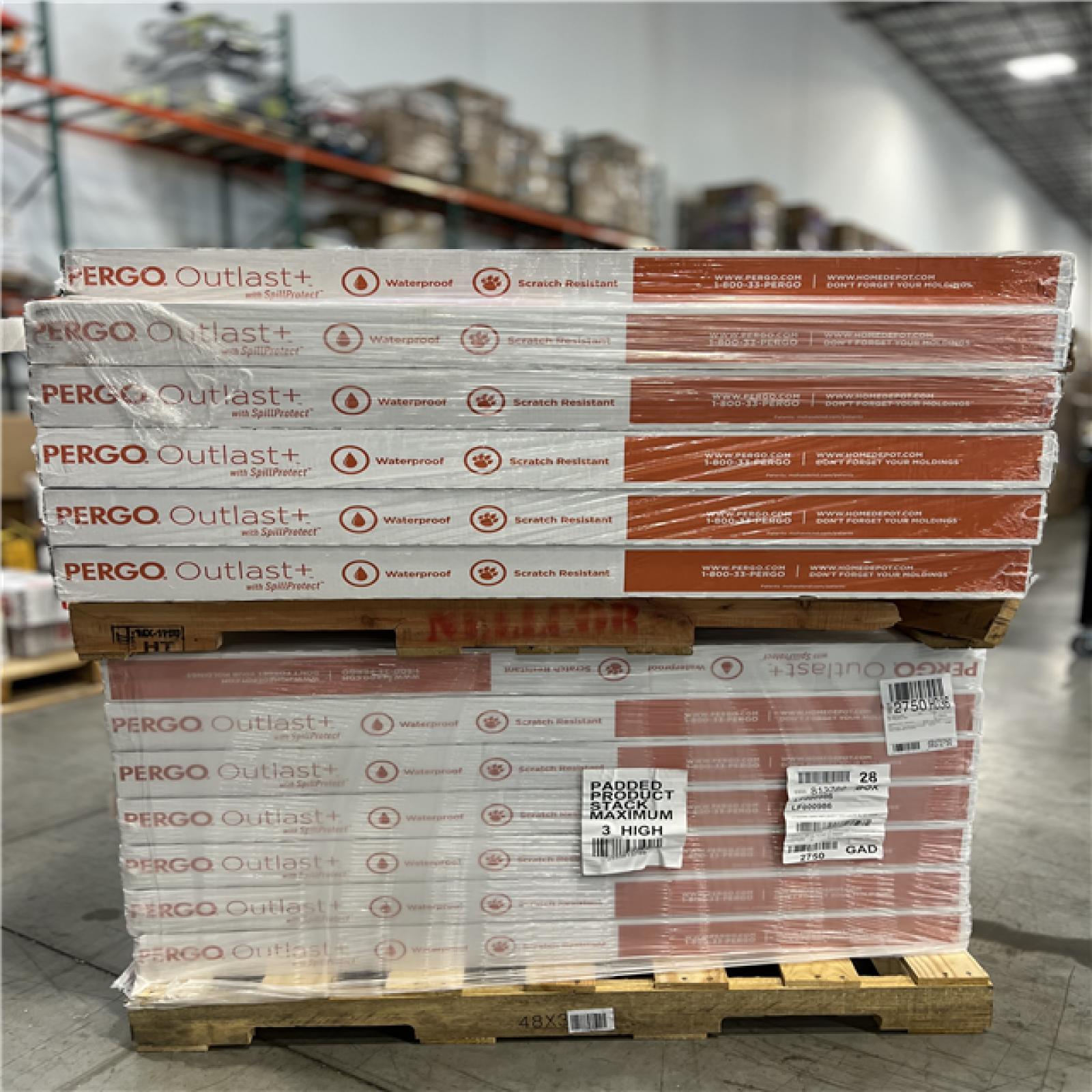 DALLAS LOCATION Pergo Outlast+ Arden Blonde Hickory 12 mm T x 6.1 in. W Waterproof Laminate