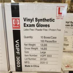 Phoenix NEW Basic Medical Clear Vinyl Exam Gloves - Latex-Free & Powder-Free - VGPF-3003 (61 Cases)