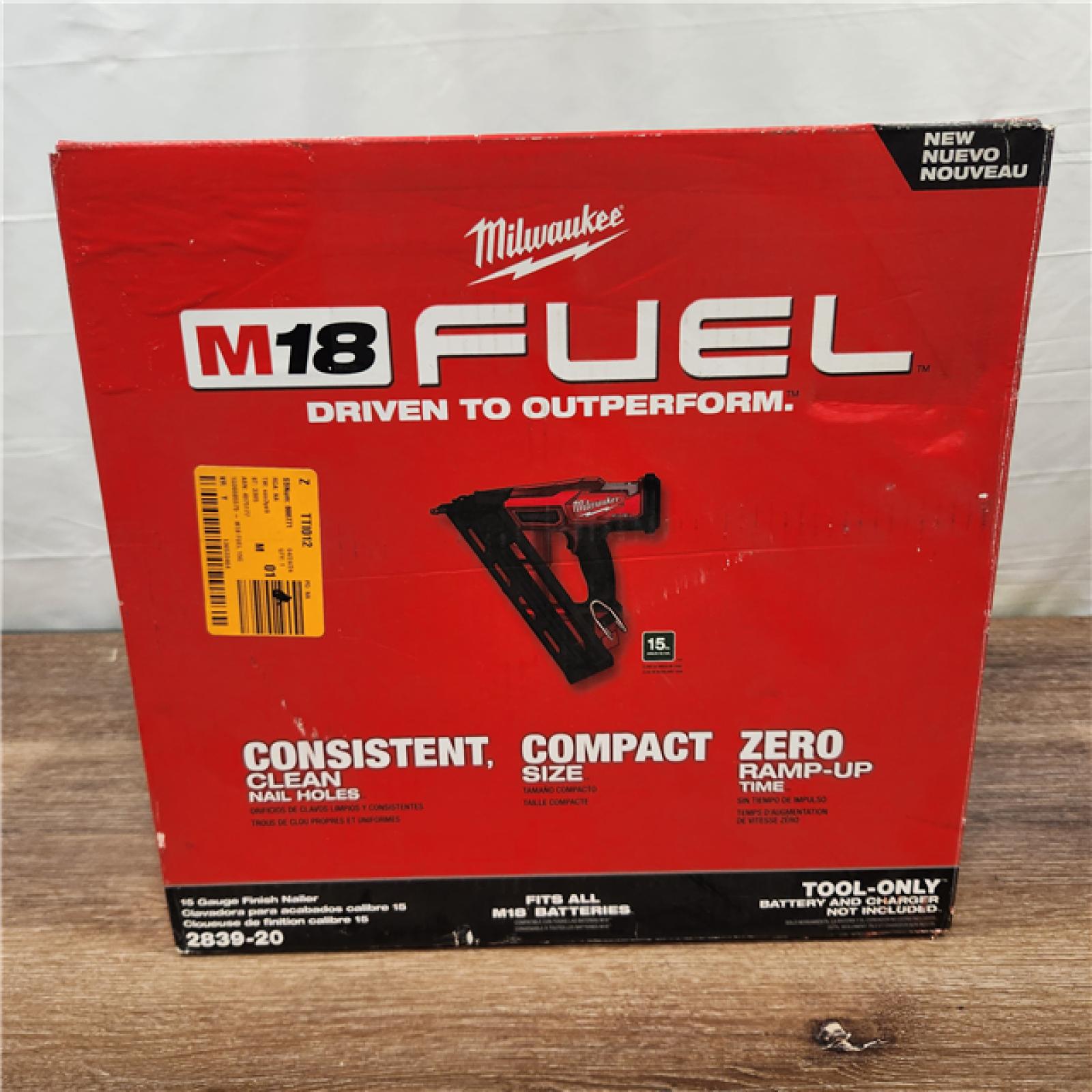 AS-IS  Milwaukee 2839-20 18V Cordless Gen II 15 Gauge Angled Finish Nailer (Tool Only)