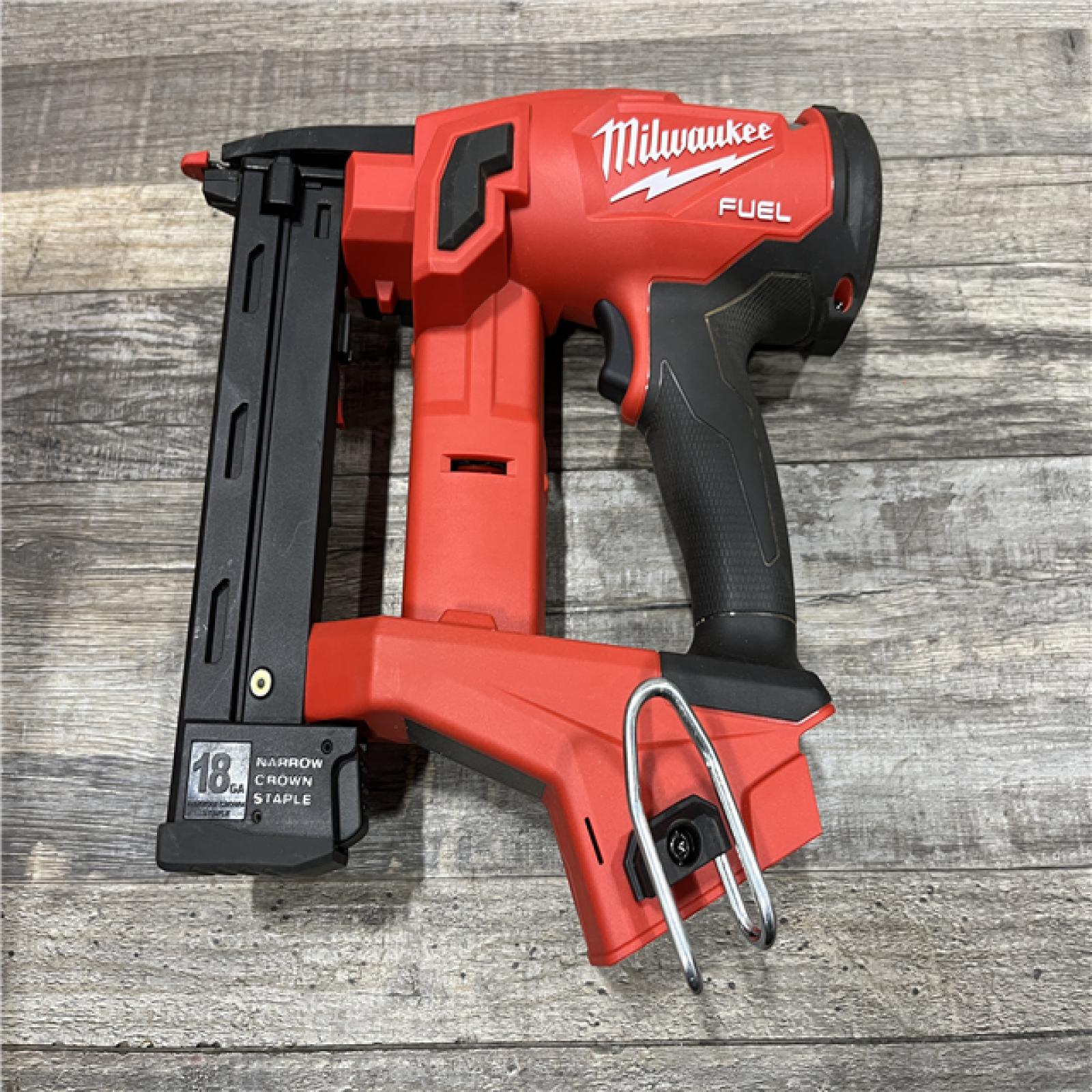 AS-IS Milwaukee FUEL 18-Volt Lithium-Ion Brushless Cordless 18-Gauge 1/4 in. Narrow Crown Stapler (Tool-Only)