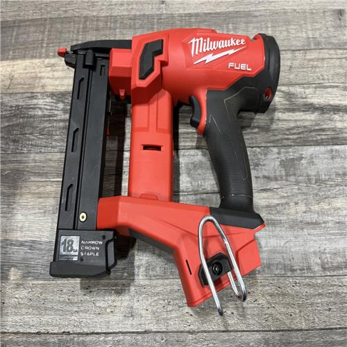 AS-IS Milwaukee FUEL 18-Volt Lithium-Ion Brushless Cordless 18-Gauge 1/4 in. Narrow Crown Stapler (Tool-Only)