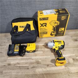 HOUSTON LOCATION - AS-IS (APPEARS LIKE NEW) Dewalt 20V MAX Lithium-Ion Cordless 1/2 in. Impact Wrench Kit W/ BATTERY & CHARGER