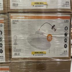 DALLAS LOCATION -LEDVANCE Integrated LED 6 in. Retro Fit 3000K 675 Lumen Dimmable Recessed Light White  Wet Rated (12-Pack)PALLET-(66 CASES)
