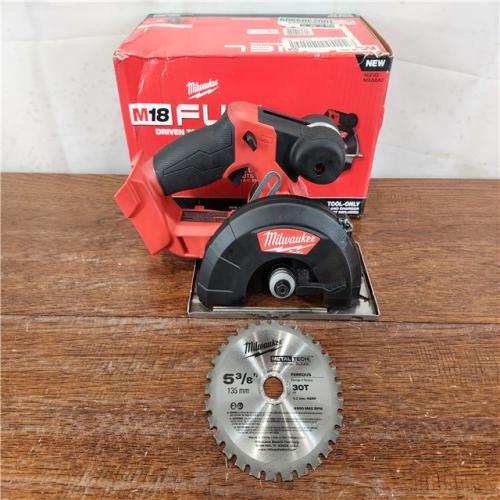 AS-IS Milwaukee M18 FUEL Brushless Cordless Metal Cutting 5-3/8 in. Circular Saw (Tool-Only)