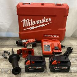 AS-IS Milwaukee FUEL 18V Lithium-Ion Brushless Cordless 1/2 in. Hammer Drill Driver Kit