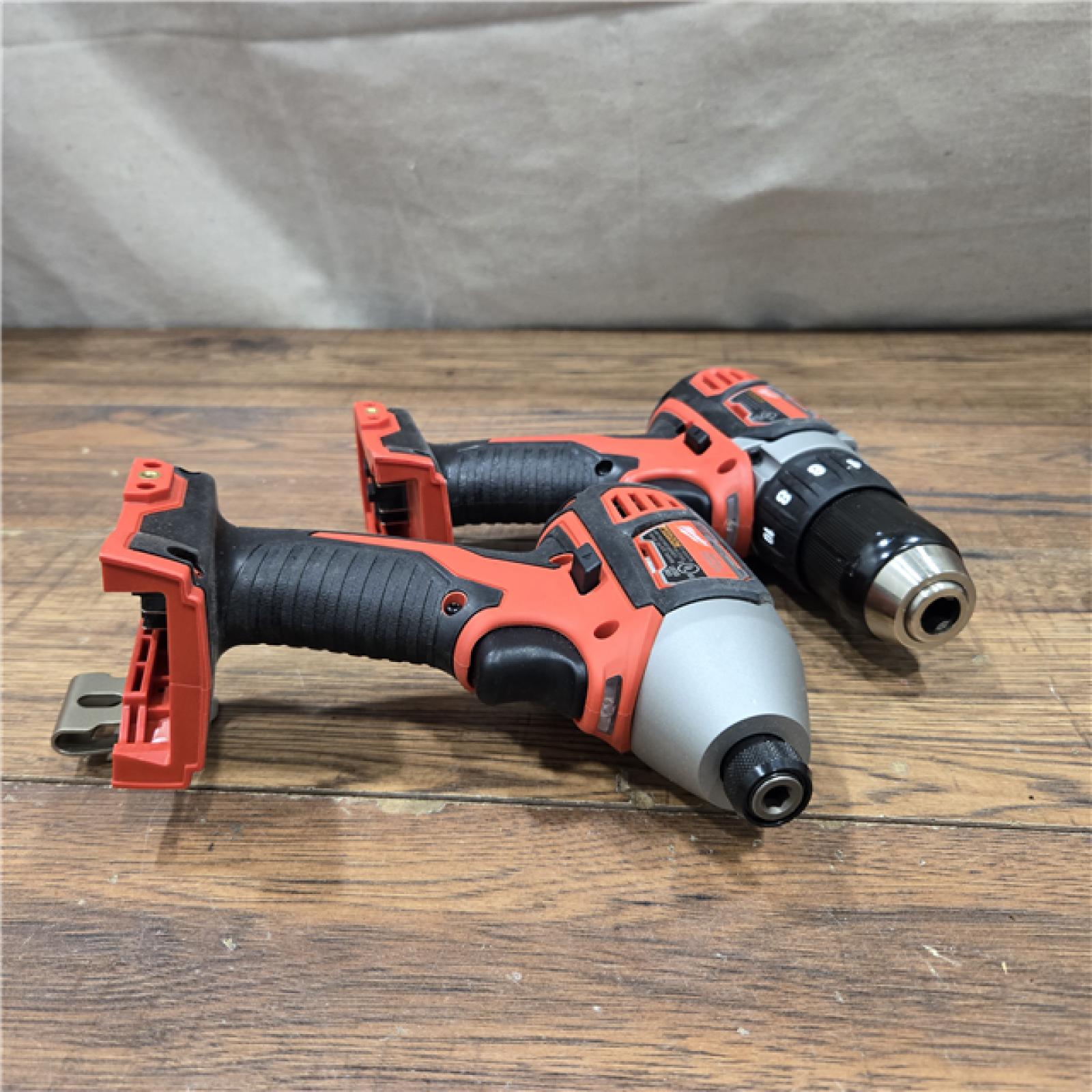 AS-IS Milwaukee M18 18V Cordless Brushed 2 Tool Drill/Driver and Impact Driver Kit