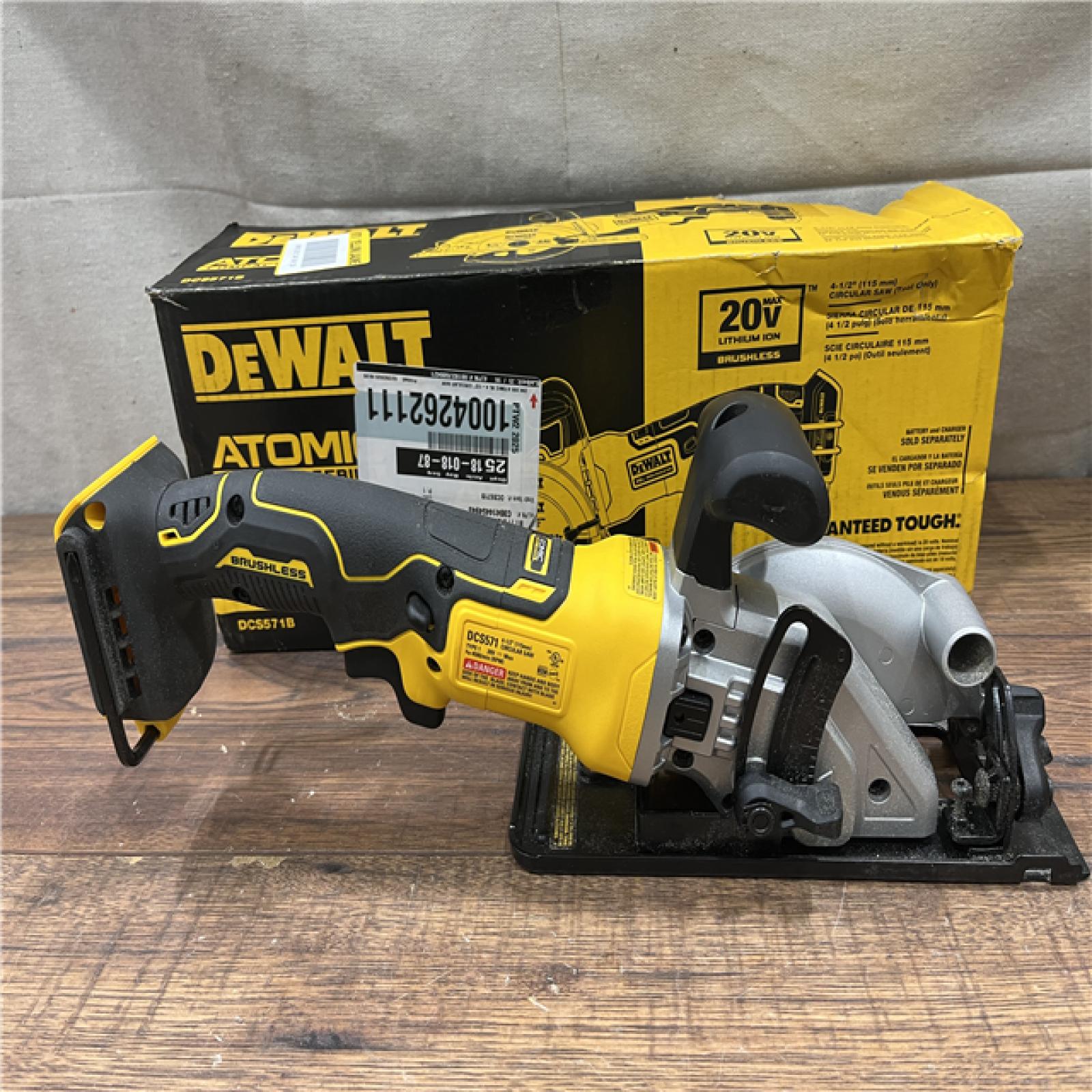 AS-IS DEWALT ATOMIC 20V MAX Cordless Brushless 4-1/2 in. Circular Saw (Tool Only)