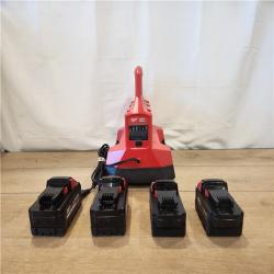 AS-IS- M18 18-Volt Lithium-Ion Battery Pack (2) 5.0Ah and High Output Battery Pack (2) 6.0Ah with PACKOUT 6-Port Rapid Charger