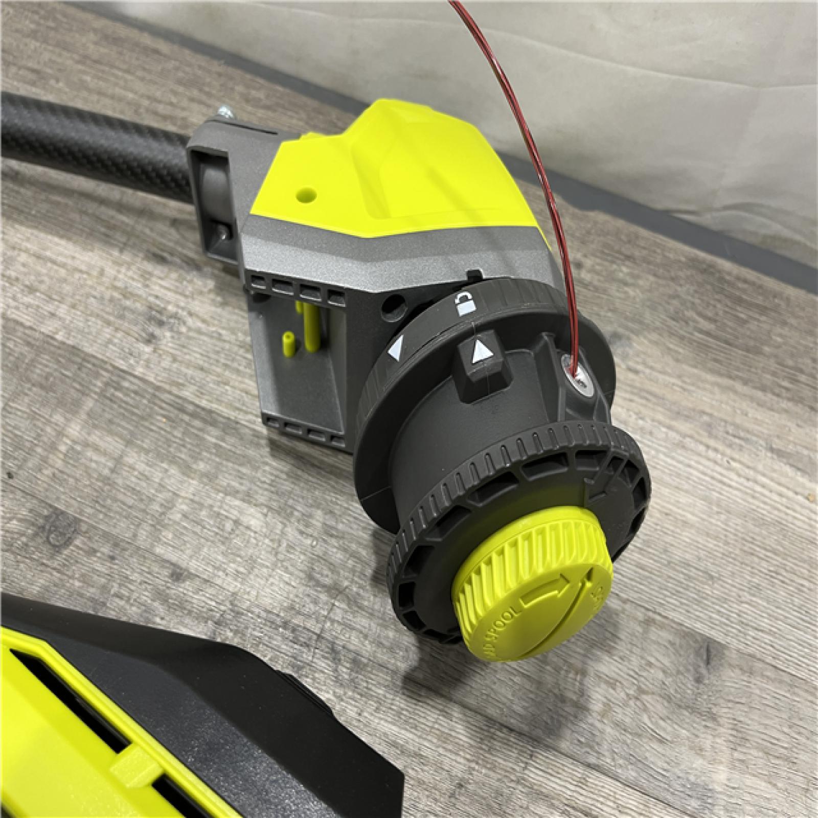 AS-IS RYOBI 40V HP Brushless Whisper Series 17 in. Cordless Battery Carbon Fiber Shaft String Trimmer Kit